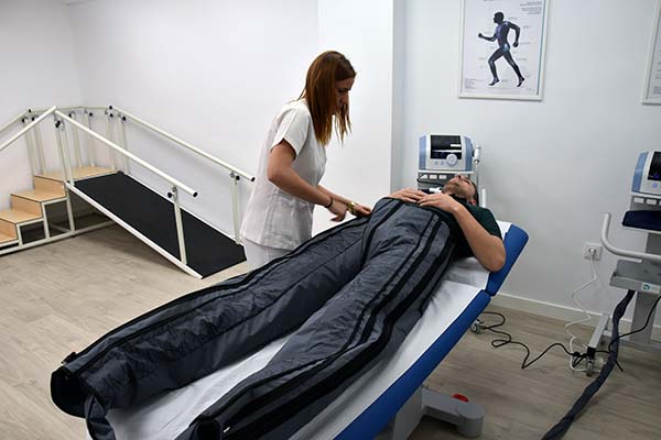 Técnica de Presoterapia utilizada en fisioterapia